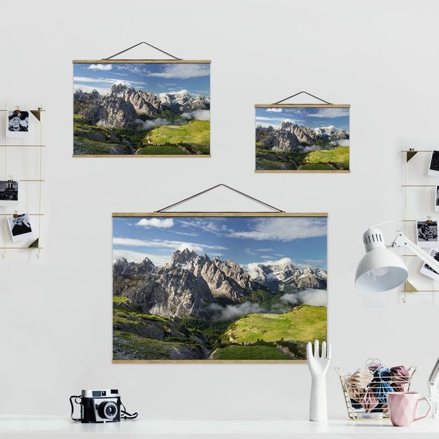 Wanddeko Büro Italienische Alpen