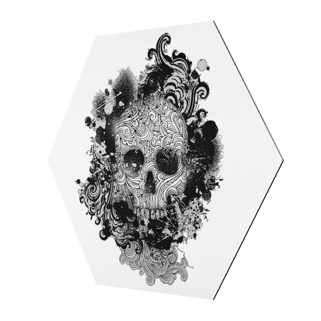 Wanddeko Treppenhaus Skull