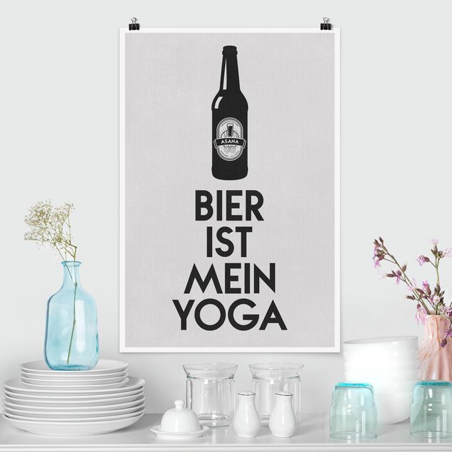 Wanddeko Schlafzimmer Bier Ist Mein Yoga
