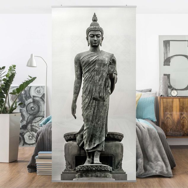 Wanddeko Flur Buddha Statue