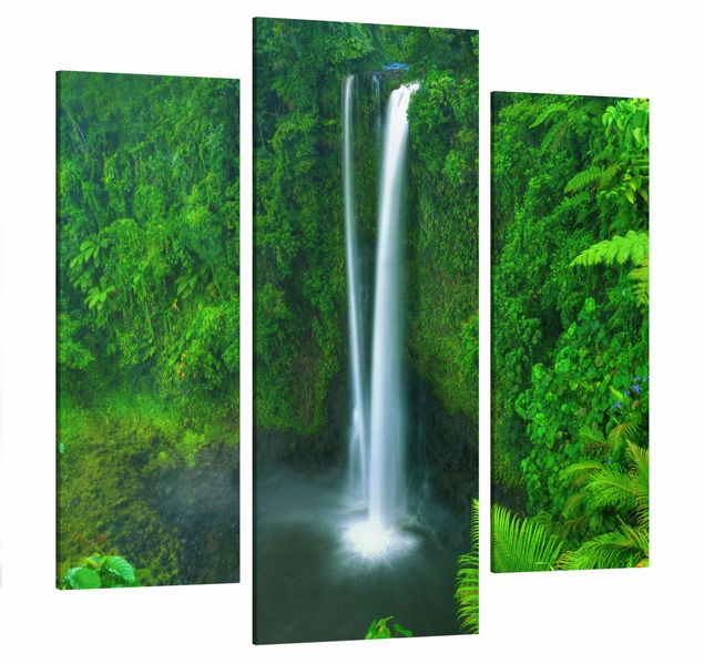 Wanddeko Flur Paradiesischer Wasserfall