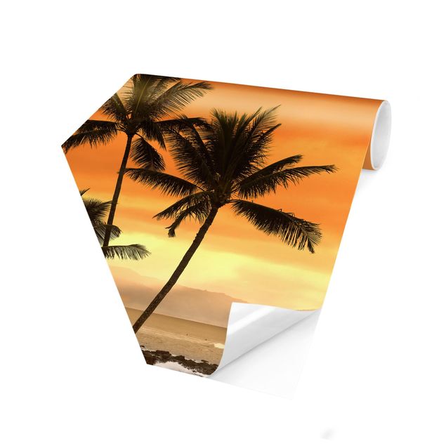 Wanddeko orange Caribbean Sunset II