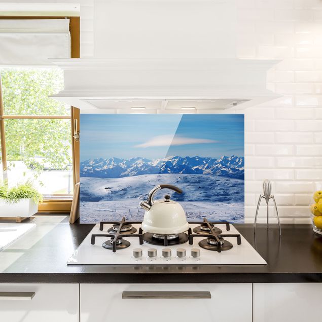 Küche Dekoration Verschneite Bergwelt