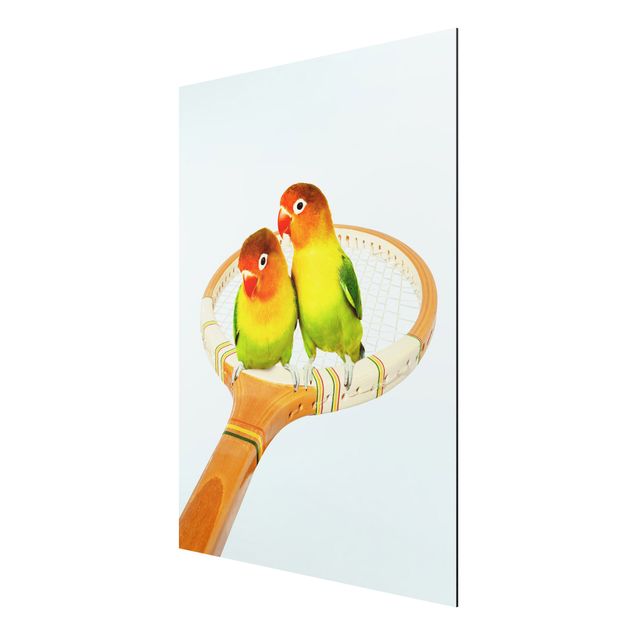 Wanddeko Wohnzimmer Tennis mit Vögeln