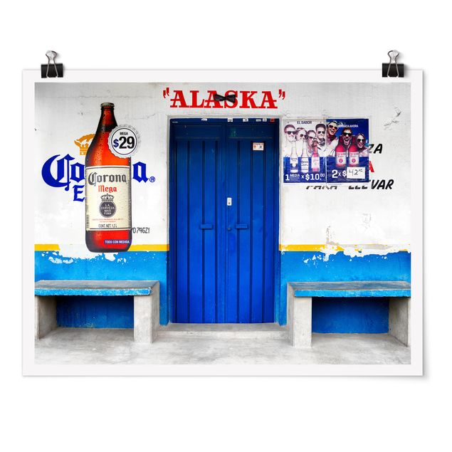Wanddeko Flur ALASKA Blue Bar