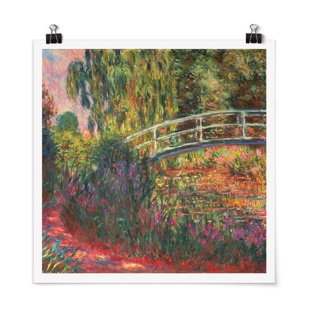Wanddeko Wohnzimmer Claude Monet - Japanische Brücke im Garten von Giverny