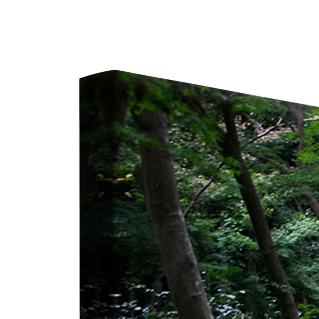 Wanddeko Treppenhaus Japanischer Wald