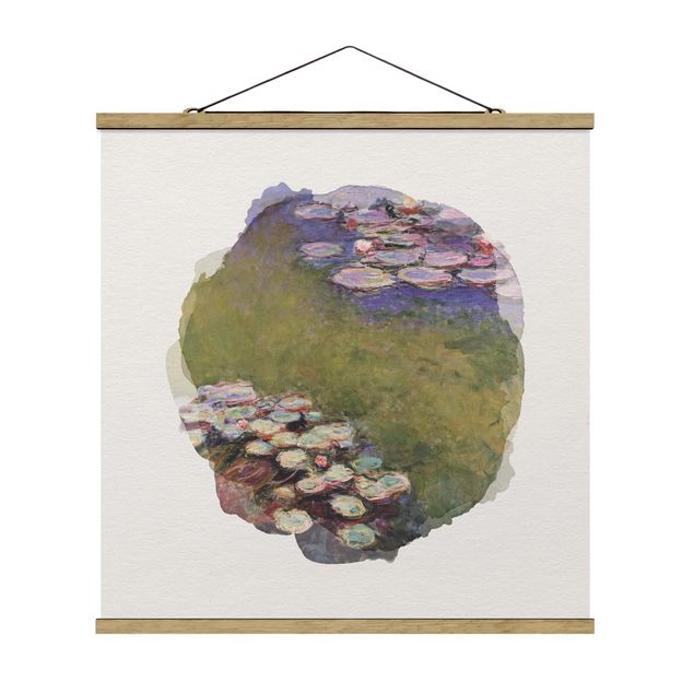 Wanddeko Botanik Wasserfarben - Claude Monet - Seerosen