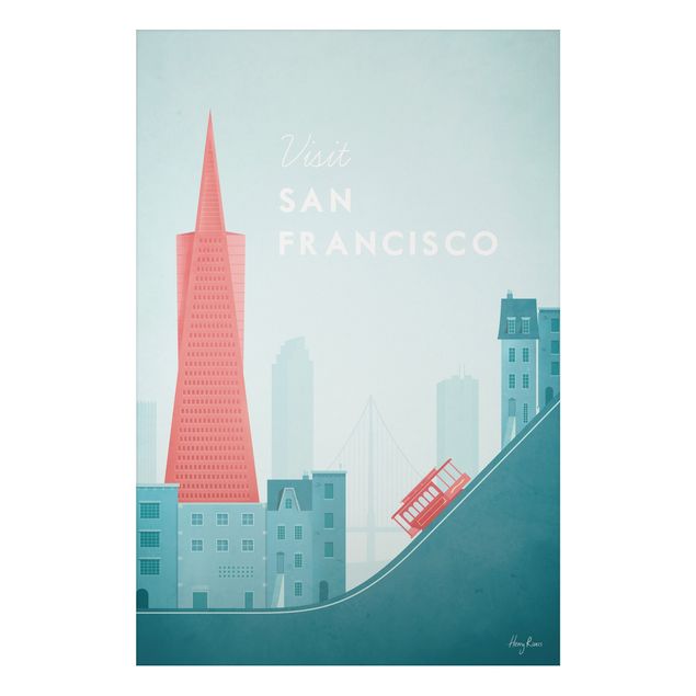 Wanddeko Schlafzimmer Reiseposter - San Francisco