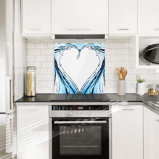 Spritzschutz Küche Glas Fluid Heart