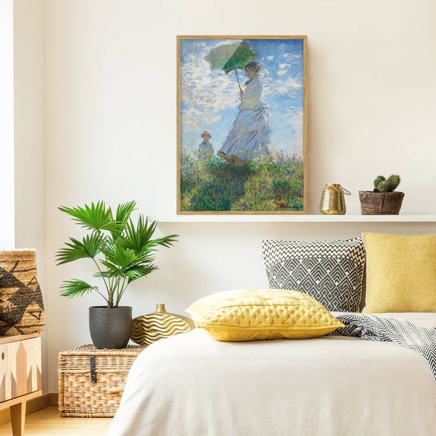 Wanddeko Schlafzimmer Claude Monet - Frau mit Sonnenschirm
