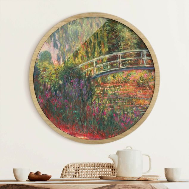 Wanddeko bunt Claude Monet - Japanische Brücke im Garten von Giverny