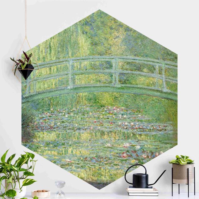 Fototapete Rosen Claude Monet - Japanische Brücke