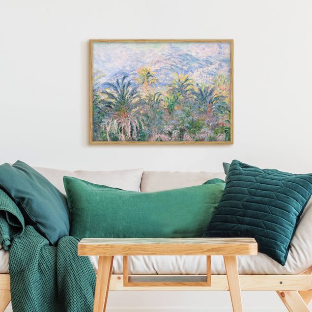 Wanddeko grün Claude Monet - Palmen bei Bordighera