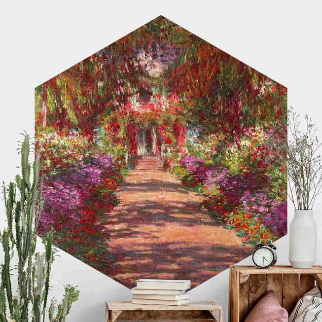 Wanddeko bunt Claude Monet - Weg in Monets Garten in Giverny