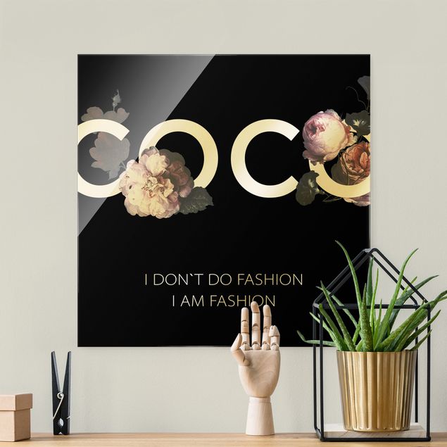 Wanddeko Schlafzimmer COCO - I don´t do fashion Rosen Schwarz