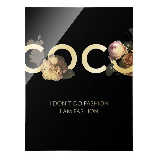 Wanddeko Jugendzimmer COCO - I don´t do fashion Rosen Schwarz