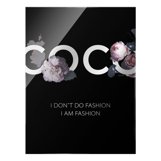 Wanddeko schwarz COCO - I don´t do fashion Rosen Schwarz