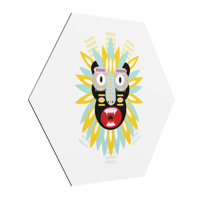 Wanddeko Jugendzimmer Collage Ethno Maske - King Kong