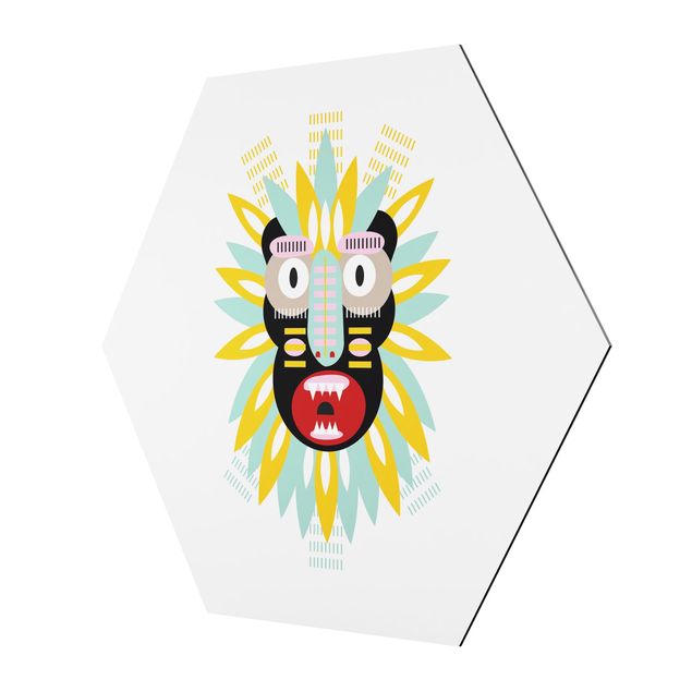 Wanddeko Praxis Collage Ethno Maske - King Kong