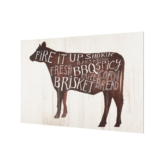 Wanddeko Tiere Bauernhof BBQ - Kuh