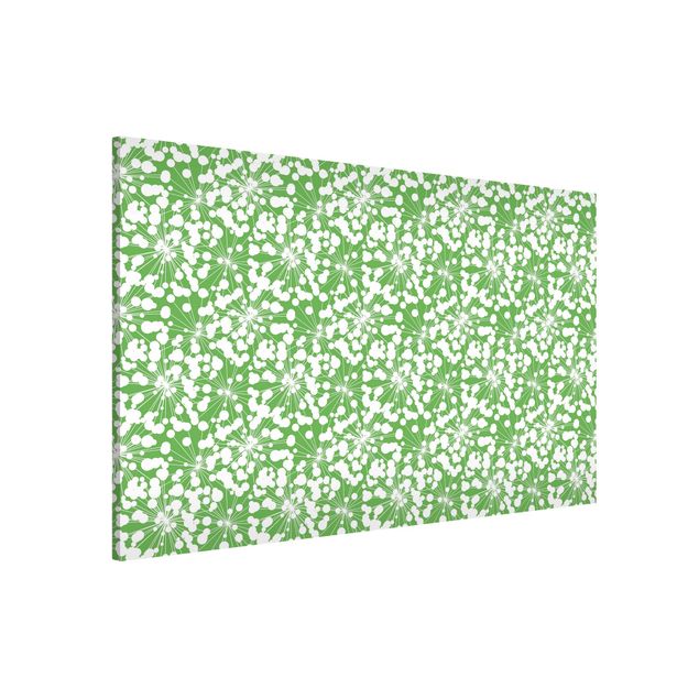 Wanddeko Flur Natürliches Muster Pusteblume mit Punkten vor Grün