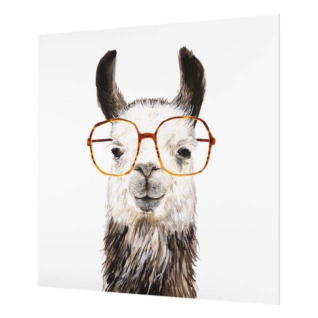 Deko Tiere Hippes Lama mit Brille IV