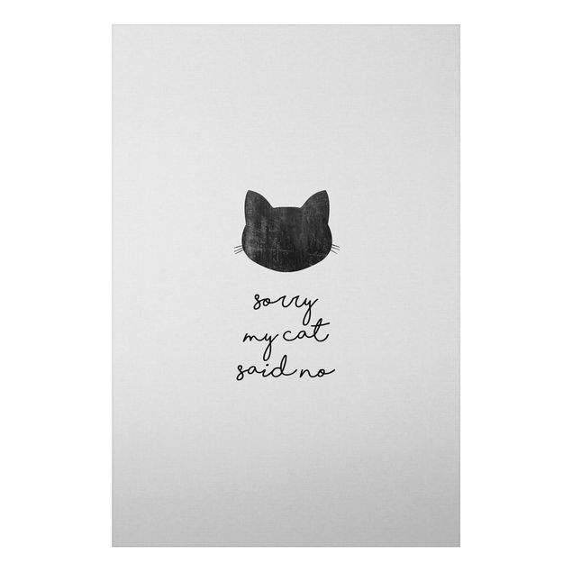 Wandbilder Katzen Haustier Zitat Sorry My Cat Said No