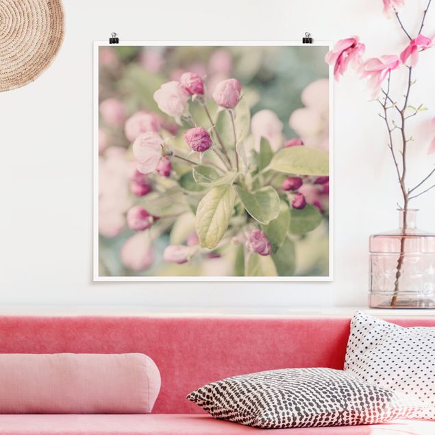 Küche Dekoration Apfelblüte Bokeh rosa