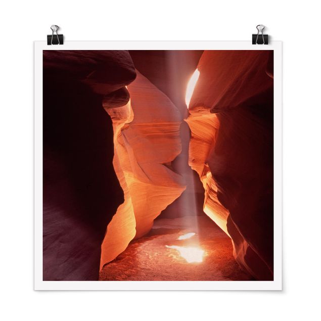 Wanddeko Schlafzimmer Lichtschacht im Antelope Canyon