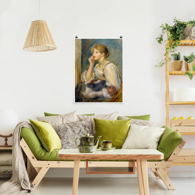Wanddeko beige Auguste Renoir - Junges Mädchen mit Brief