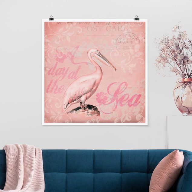 Wanddeko Schlafzimmer Shabby Chic Collage - Pelikan