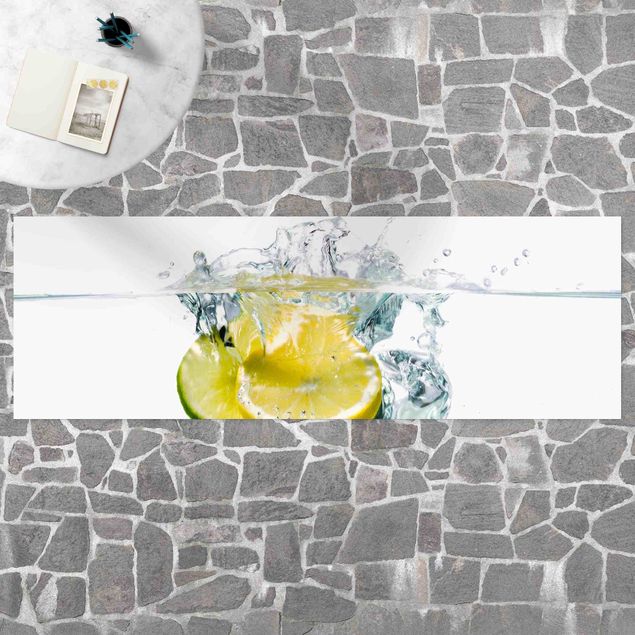Wanddeko Büro Zitrone und Limette im Wasser
