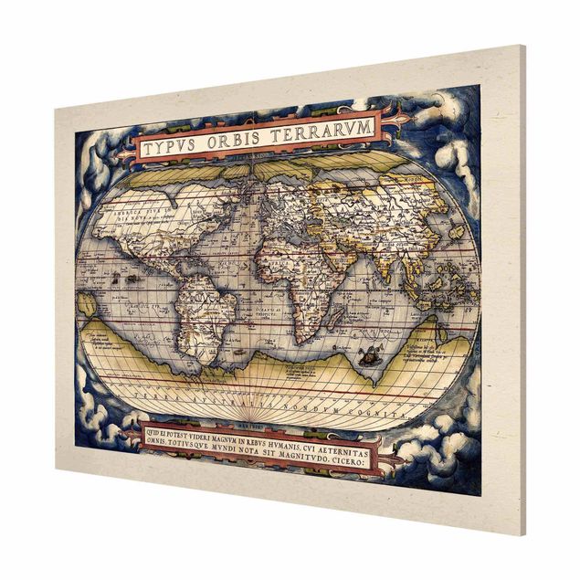Wanddeko Esszimmer Historische Weltkarte Typus Orbis Terrarum