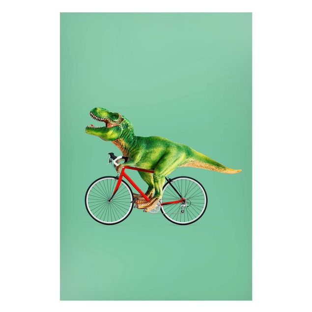 Babyzimmer Deko Dinosaurier mit Fahrrad