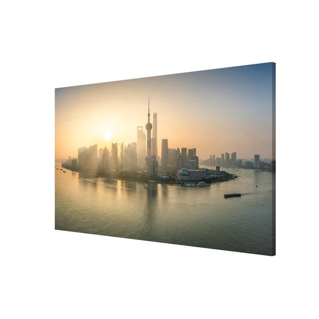 Wanddeko Esszimmer Pudong bei Sonnenaufgang