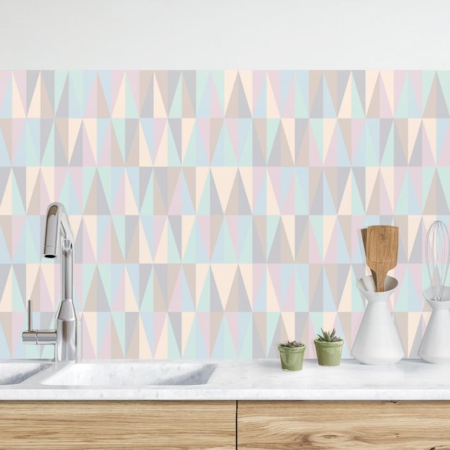 Küche Dekoration Dreiecke in Pastellfarben II