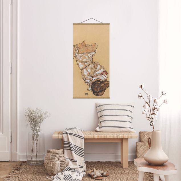 Wanddeko Wohnzimmer Egon Schiele - Weiblicher Torso in Unterwäsche