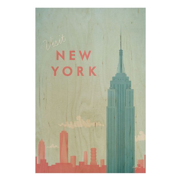 Wanddeko Schlafzimmer Reiseposter - New York