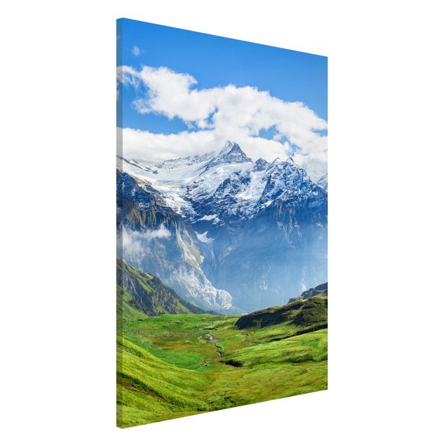 Wanddeko Flur Schweizer Alpenpanorama