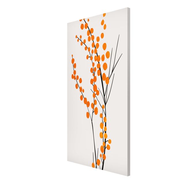 Wanddeko Flur Grafische Pflanzenwelt - Beeren Orange