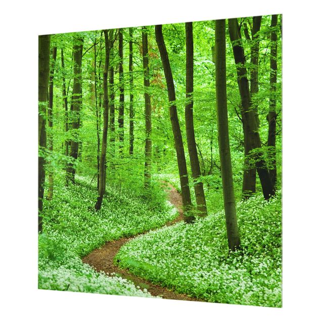 Wanddeko Fotografie Romantischer Waldweg