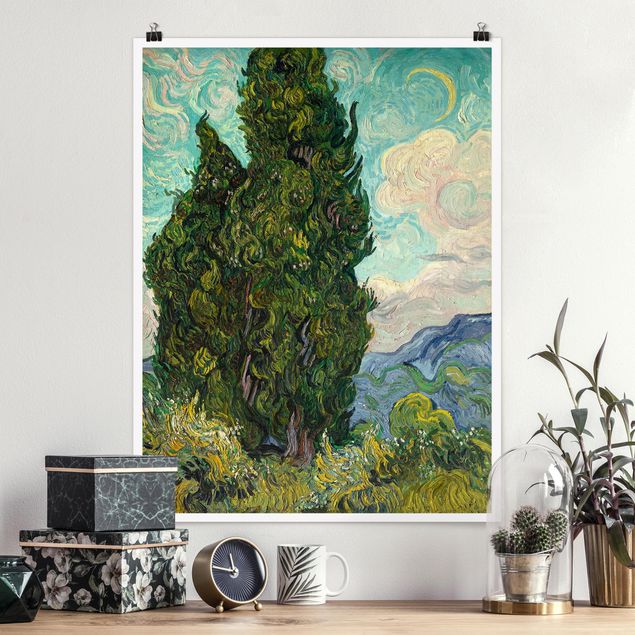 Bilder Impressionismus Vincent van Gogh - Zypressen