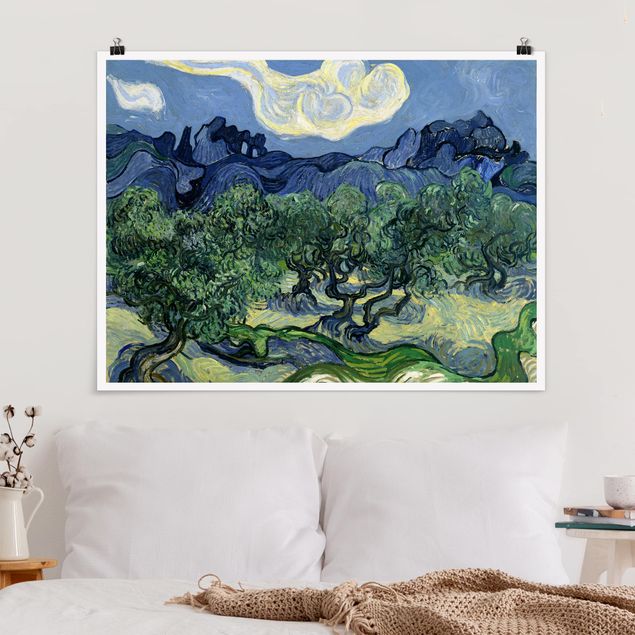 Wanddeko blau Vincent van Gogh - Olivenbäume