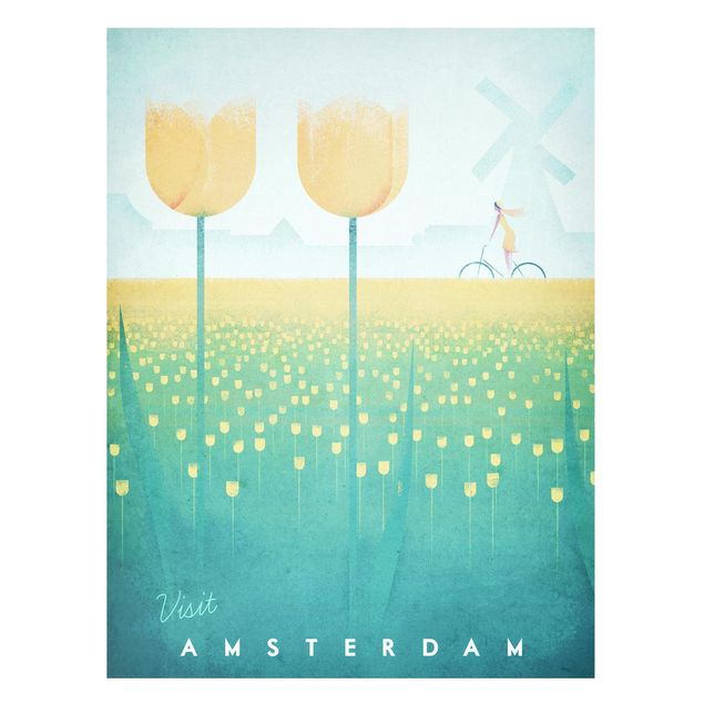 Wohndeko Blume Reiseposter - Amsterdam