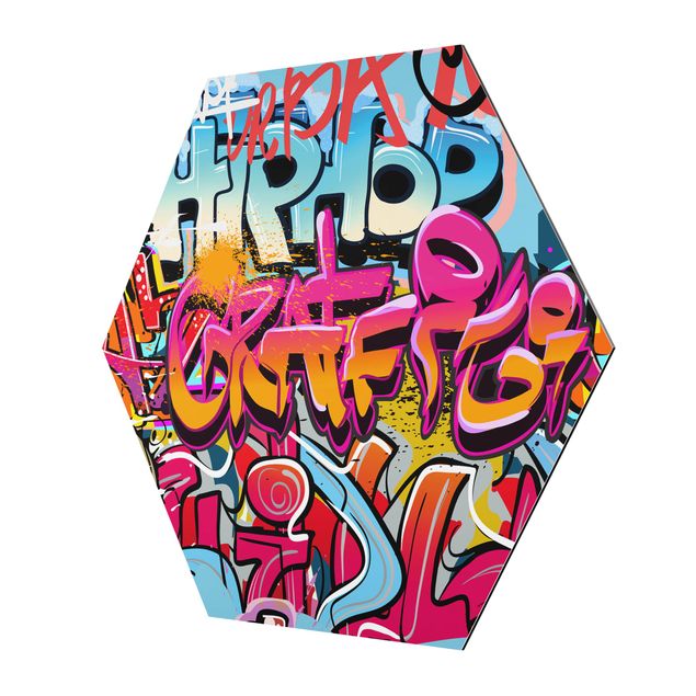 Wanddeko draußen HipHop Graffiti