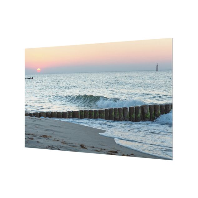Wanddeko Strand & Meer Sonnenuntergang am Meer