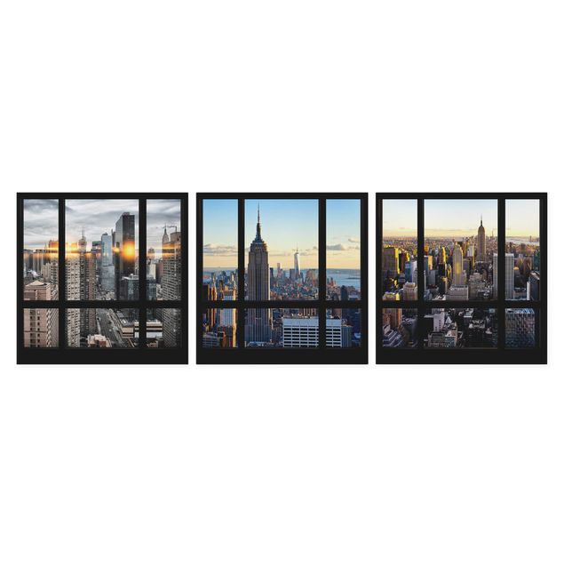 Wanddeko Büro Fensterblicke über New York