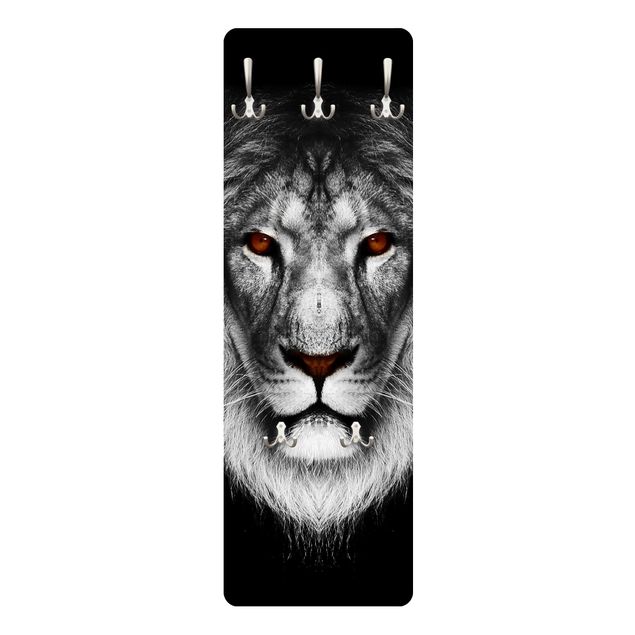 Wanddeko schwarz-weiß Dark Lion II