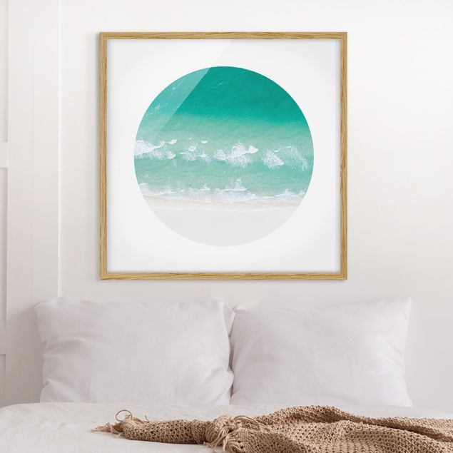 Strandbilder mit Rahmen Das Meer im Kreis